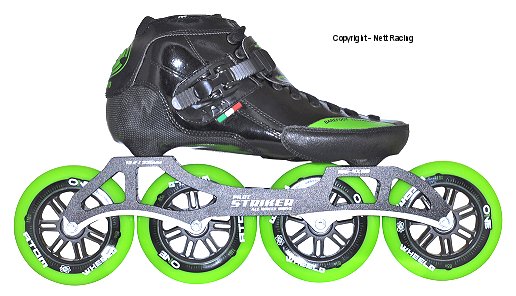 Luigino Strut Black Inline Speed Skates
